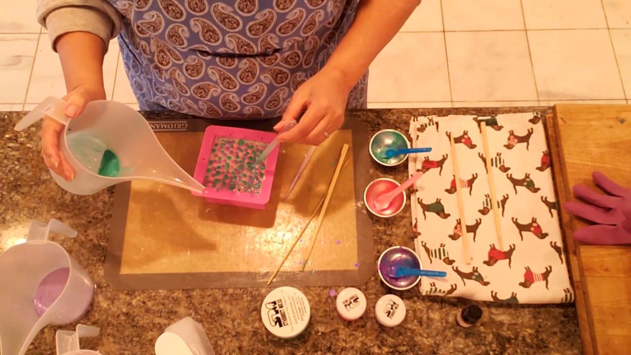 Finished cobblestone top on the soap loaf