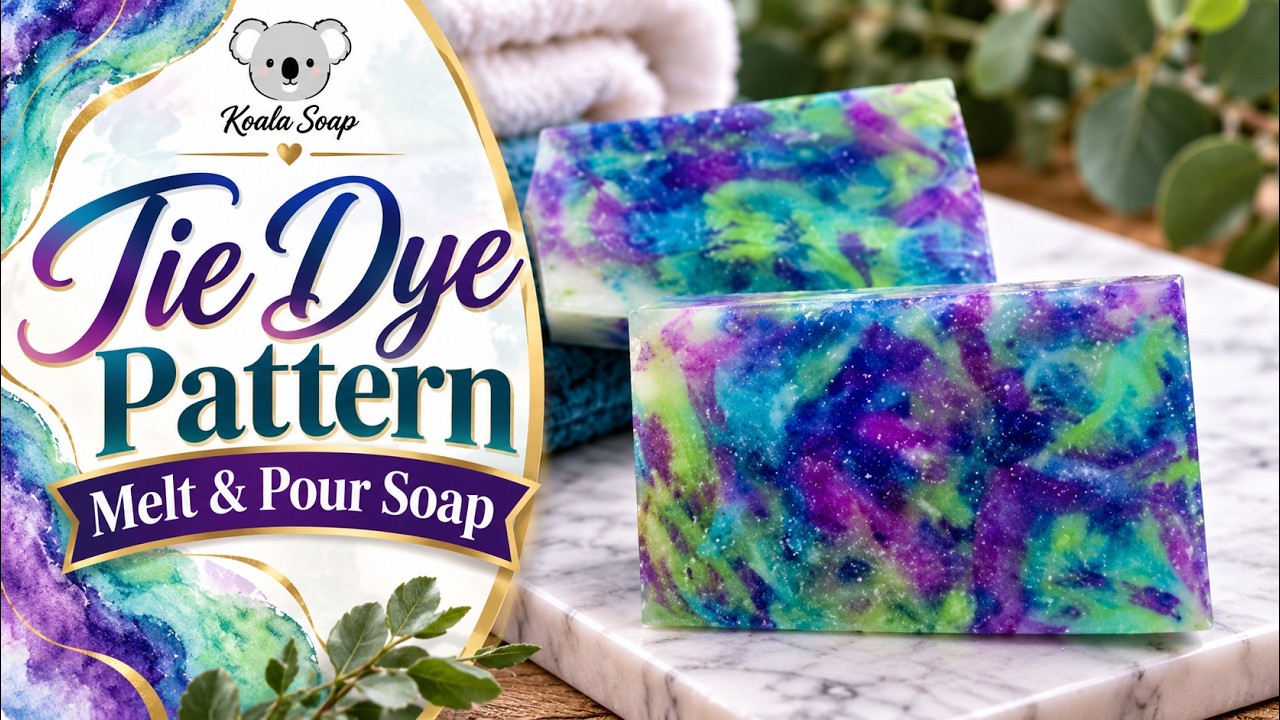 Tie Dye Melt and Pour Soap from Leftover Soap Shavings