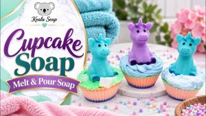 Unicorn Cupcake Melt and Pour Soap: 3 Ways to Top Cupcake Soap