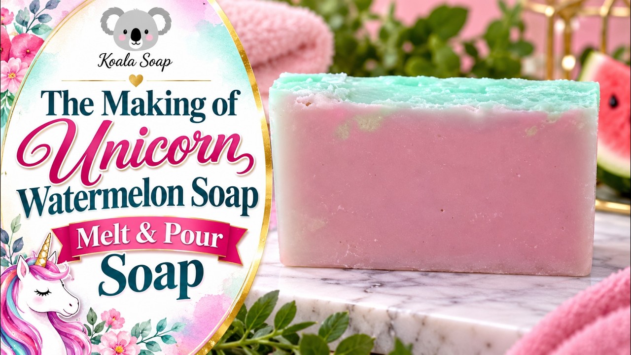 Unicorn Watermelon Goat Milk Melt and Pour Soap