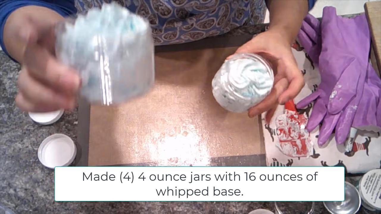 Four 4 oz jars of whipped soap